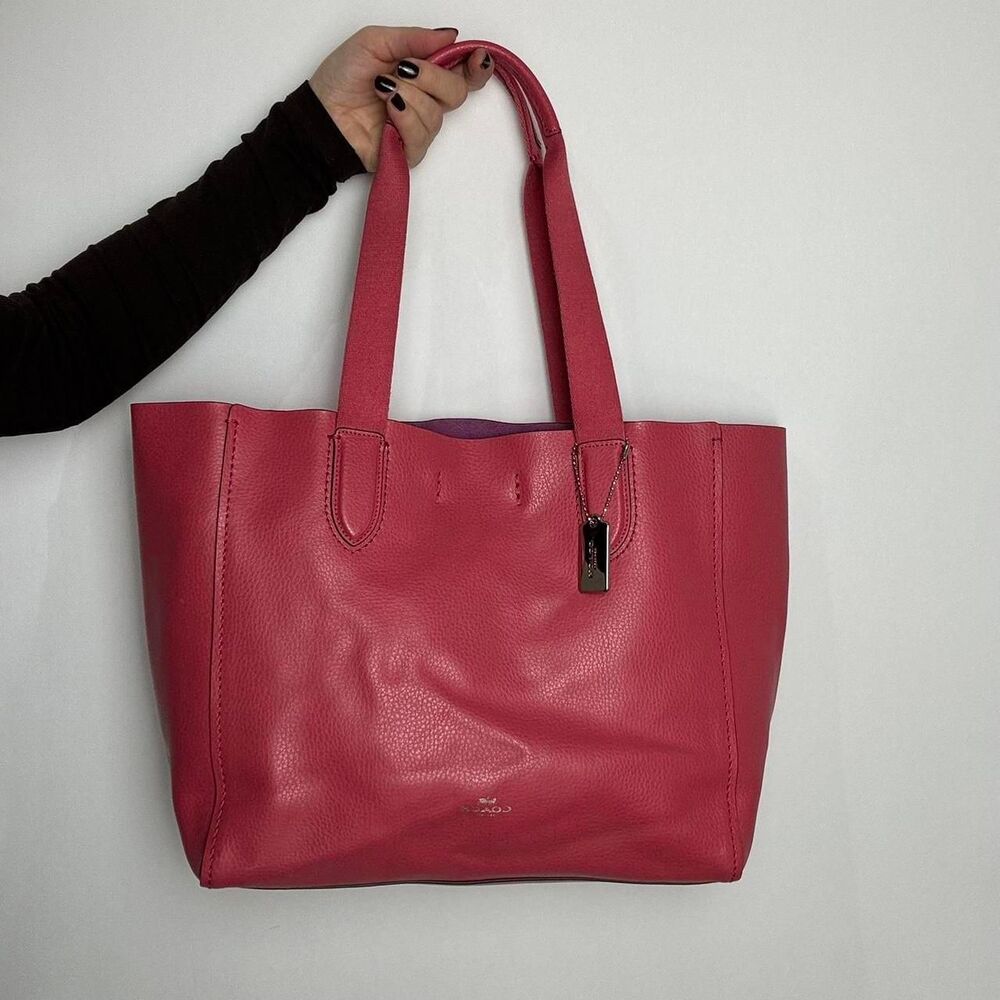Coach Derby pink leather tote bag